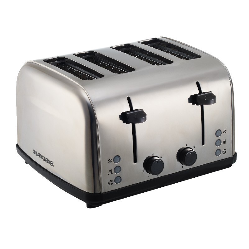 4 Slice Stainless Toaster - Black+Decker - ET304