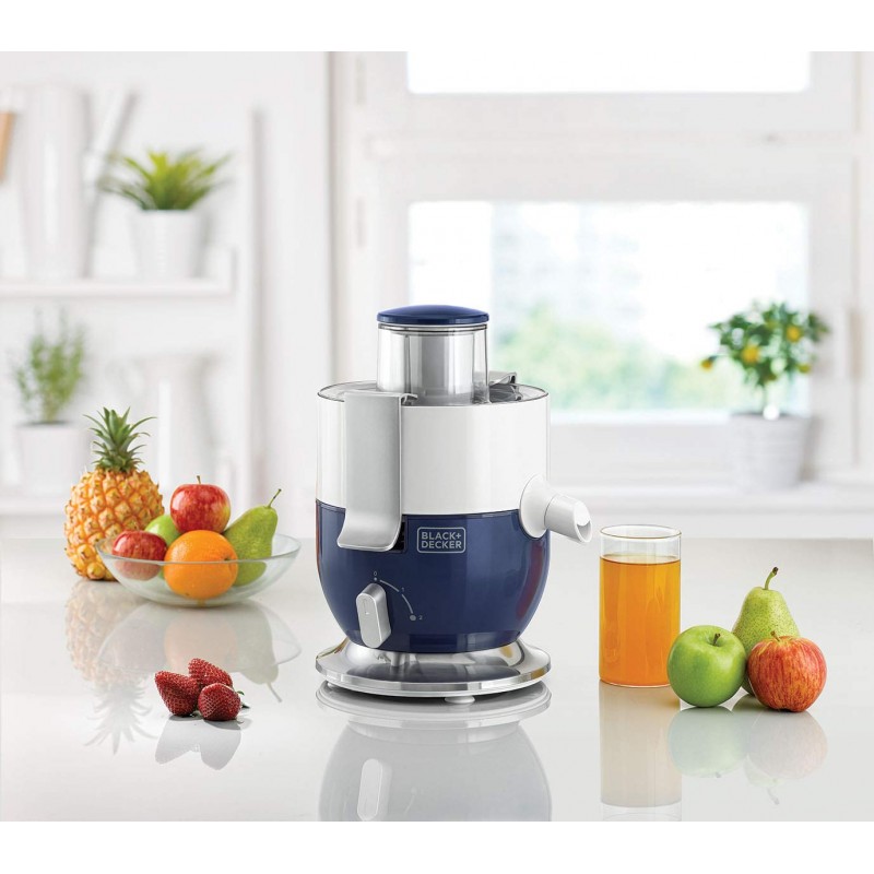 Juice Extractor - Black+Decker - White/Blue - JE350