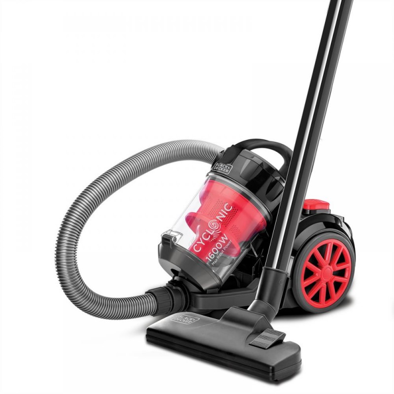 Black & Decker 1400W Bagless Cyclonic Canister Vacuum Cleaner, Multi Color - VM1680-B5