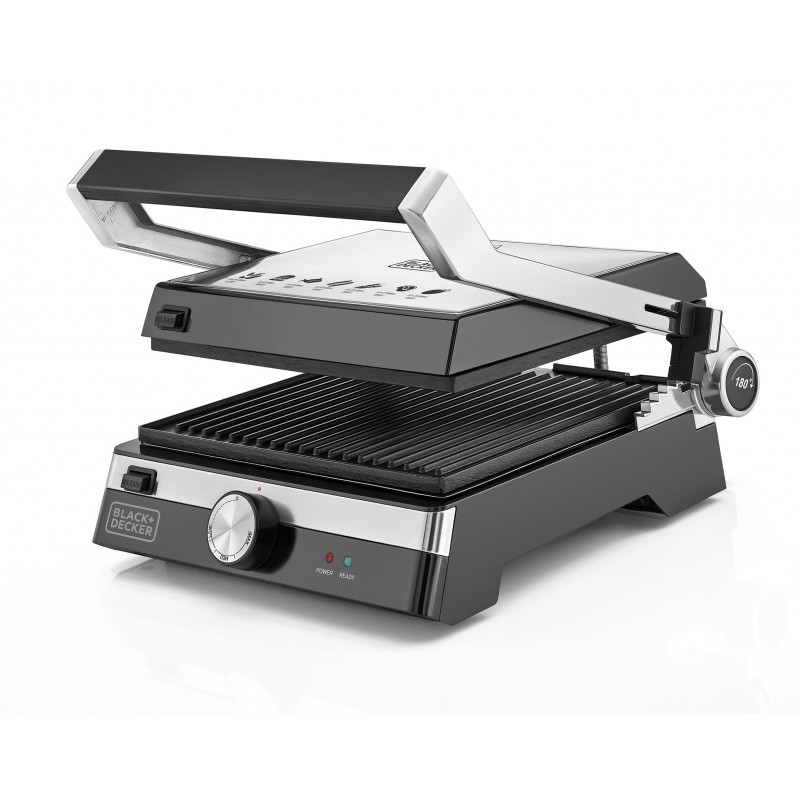 Black+Decker 2000W Health Grill, Black/Silver, CG2000-B5