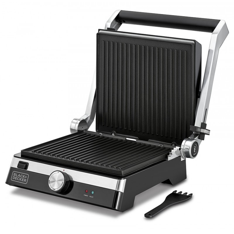 Black+Decker 2000W Health Grill, Black/Silver, CG2000-B5