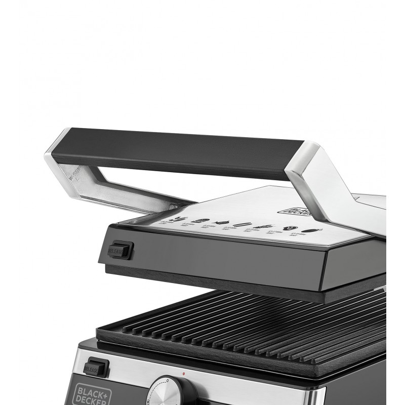 Black+Decker 2000W Health Grill, Black/Silver, CG2000-B5