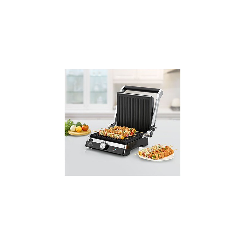 Black+Decker 2000W Health Grill, Black/Silver, CG2000-B5