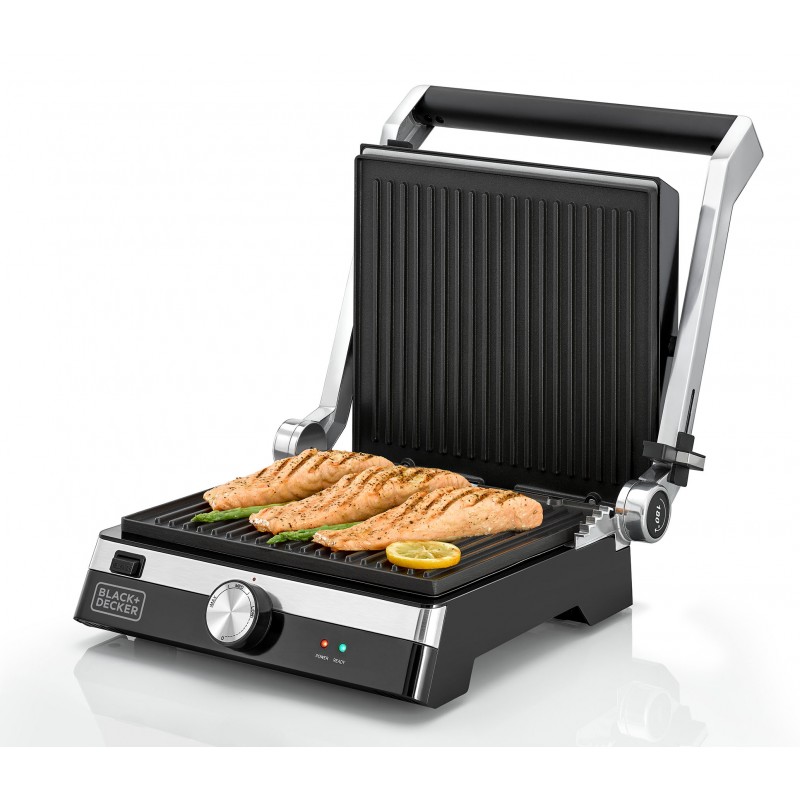Black+Decker 2000W Health Grill, Black/Silver, CG2000-B5