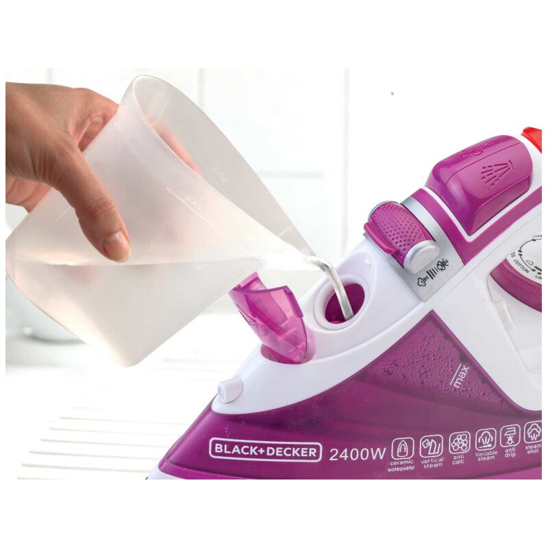 Black+Decker 2400W Ceramic Soleplate Steam Iron with Auto Shutoff - X2450