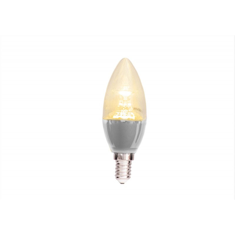 Elios CANDLE LED WITH LENS (C37) 5W Warm Light 3000 Kelvin E14 - SLIVER BODY