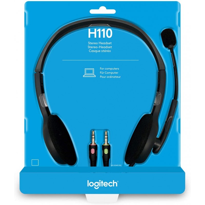 Logitech Stereo Headset, Silver - H110