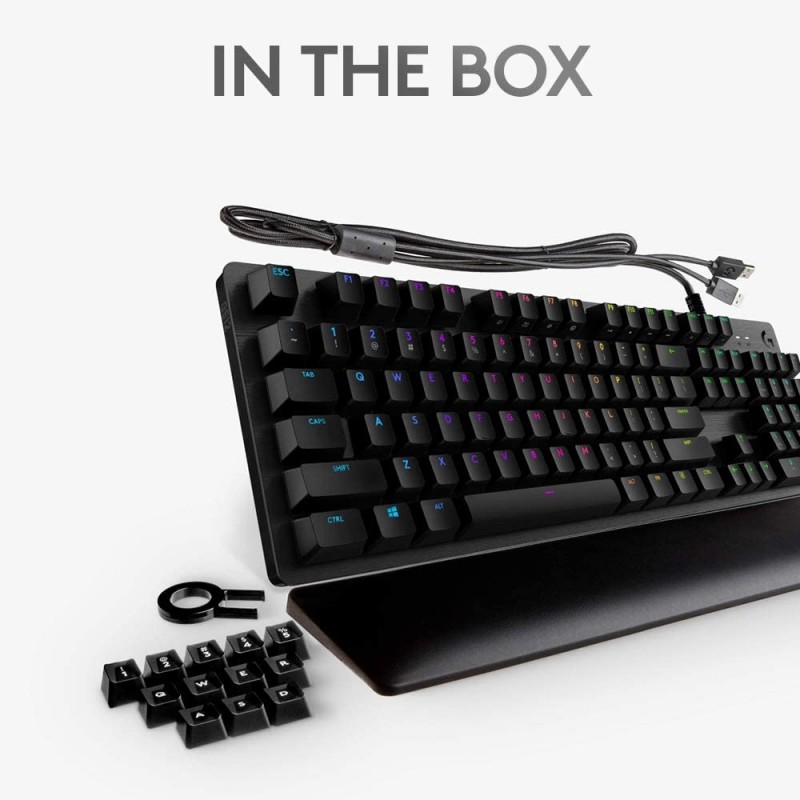 Logitech Mechanical Gaming Keyboard with Palm Rest, Carbon - G513