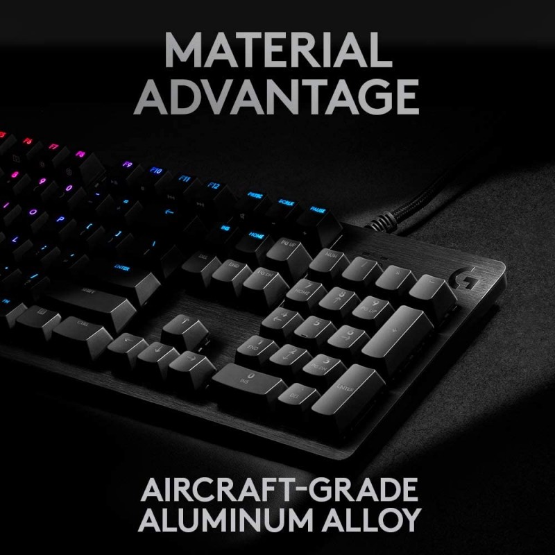 Logitech Mechanical Gaming Keyboard with Palm Rest, Carbon - G513