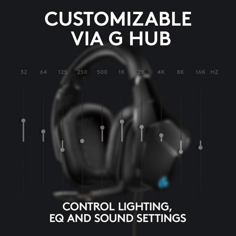 Logitech G635 Wired Gaming Headset, DTS Headphone:X 2.0 3D Surround Sound