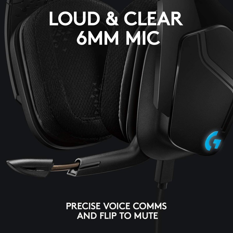 Logitech G635 Wired Gaming Headset, DTS Headphone:X 2.0 3D Surround Sound