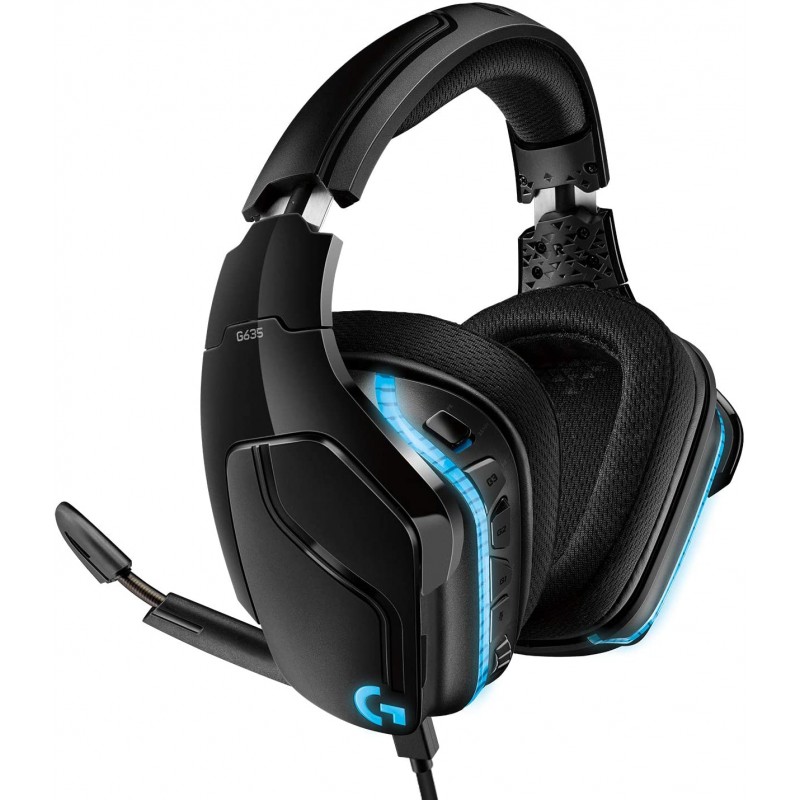 Logitech G635 Wired Gaming Headset, DTS Headphone:X 2.0 3D Surround Sound