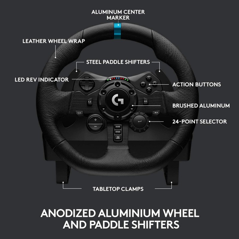 Logitech G923 Racing Wheel & Pedals for PS 4, PS 5 and PC