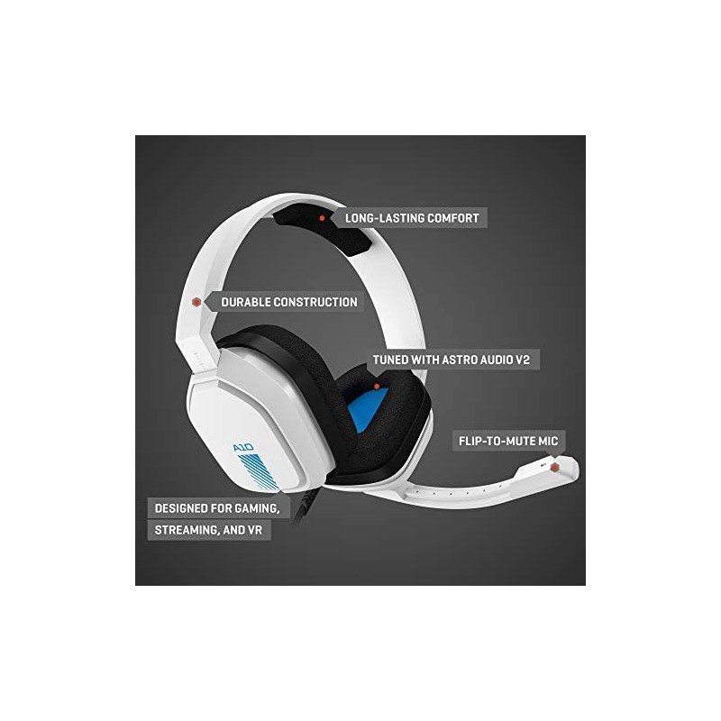 Astro A10 Gaming Headset for PS4/PS5 -White Blue