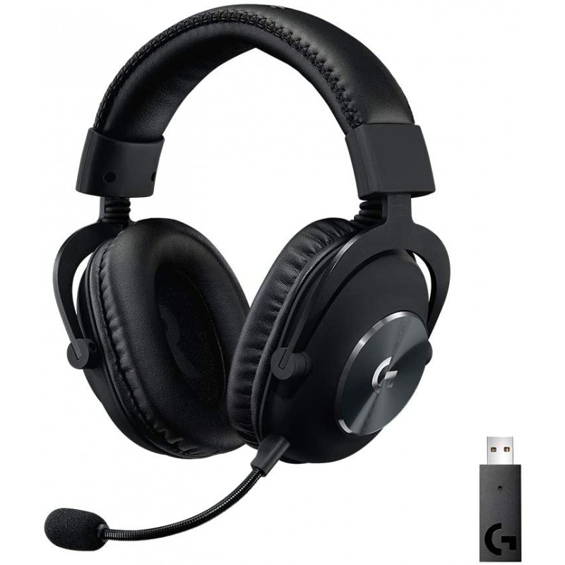 Logitech Gaming PRO X Wireless LIGHTSPEED Gaming Headset with Blue VOICE Mic Filter Tech