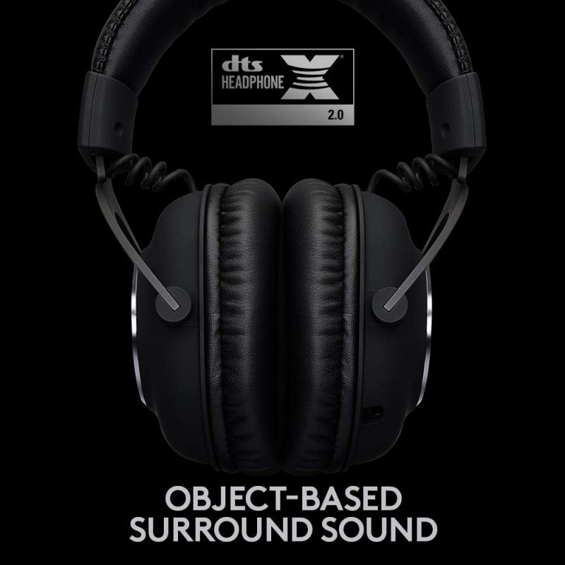 Logitech Gaming PRO X Wireless LIGHTSPEED Gaming Headset with Blue VOICE Mic Filter Tech