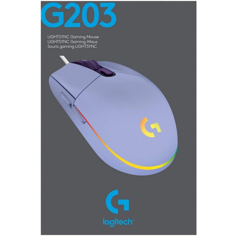 لوجيتك Gaming ماوس G203 يو اس بي – ليلاك لوجيتك Gaming ماوس G203 يو اس بي – ليلاك