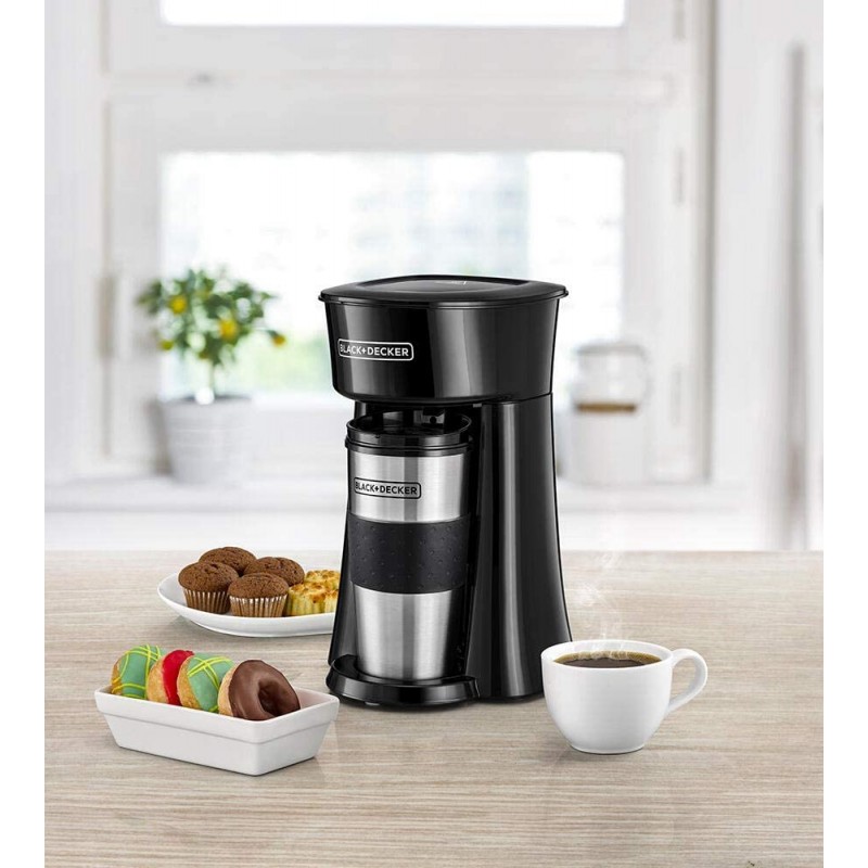 Black+Decker 650W Coffee Machine, Black - DCT10