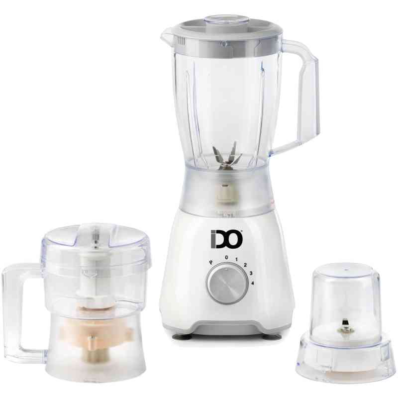 IDO Blender + Vegetables & Meat Chopper 600 W, White - BLCH600-WH