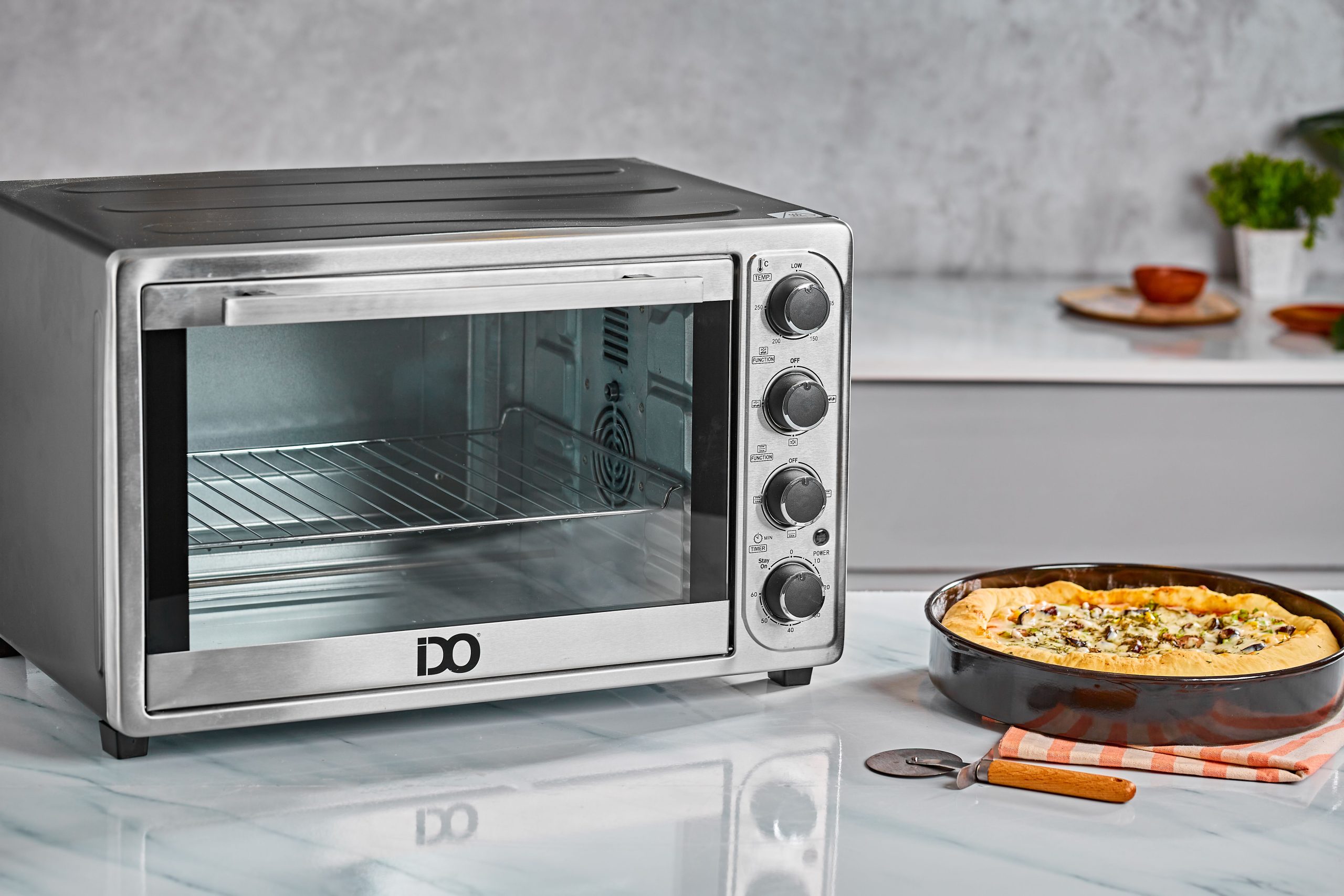 IDO Double Glass Toaster Oven 50 Liters, Silver - TO50DG-SV-compressed IDO Double Glass Toaster Oven 50 Liters, Silver - TO50DG-SV