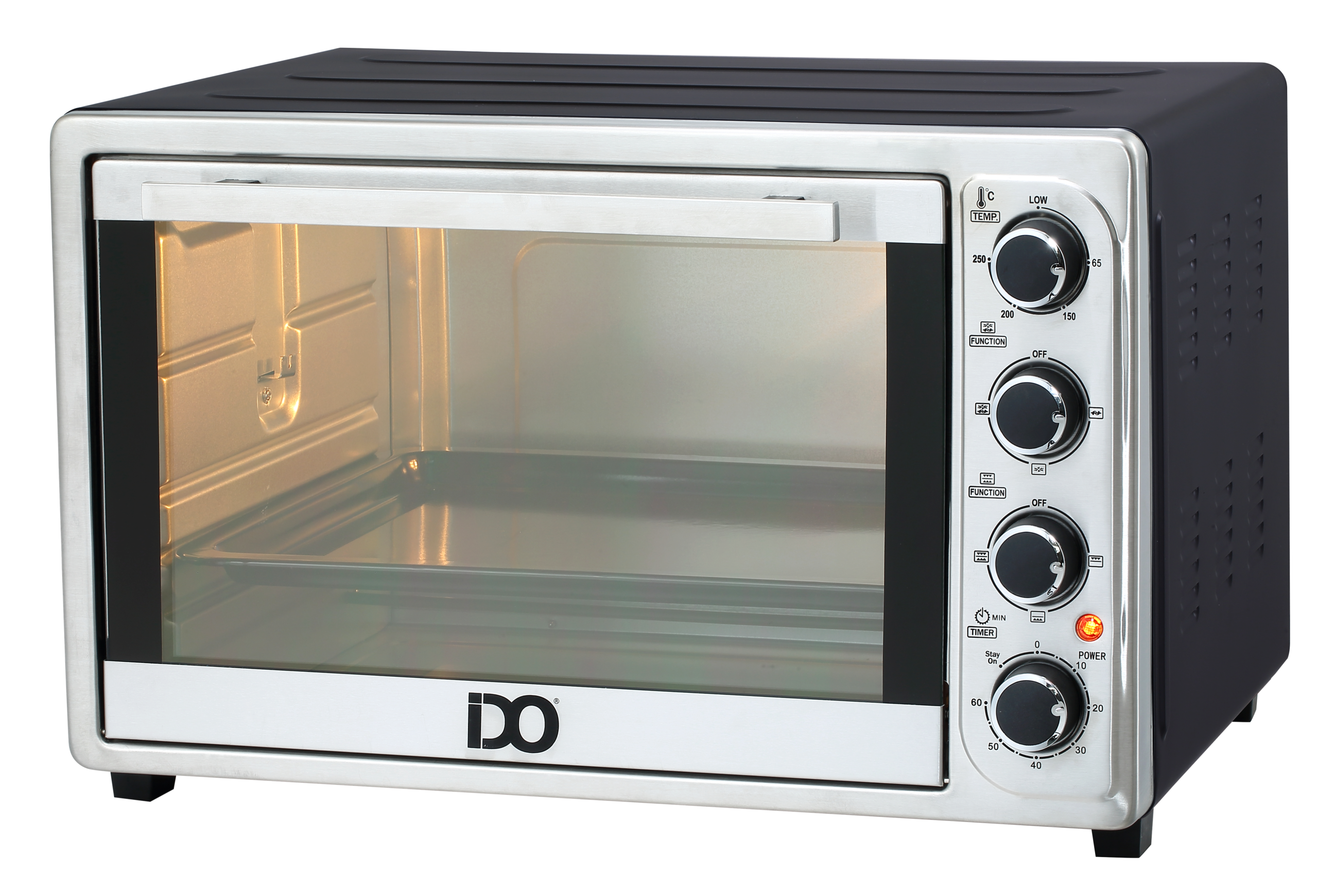 IDO Double Glass Toaster Oven 50 Liters, Silver - TO50DG-SV IDO Double Glass Toaster Oven 50 Liters, Silver - TO50DG-SV
