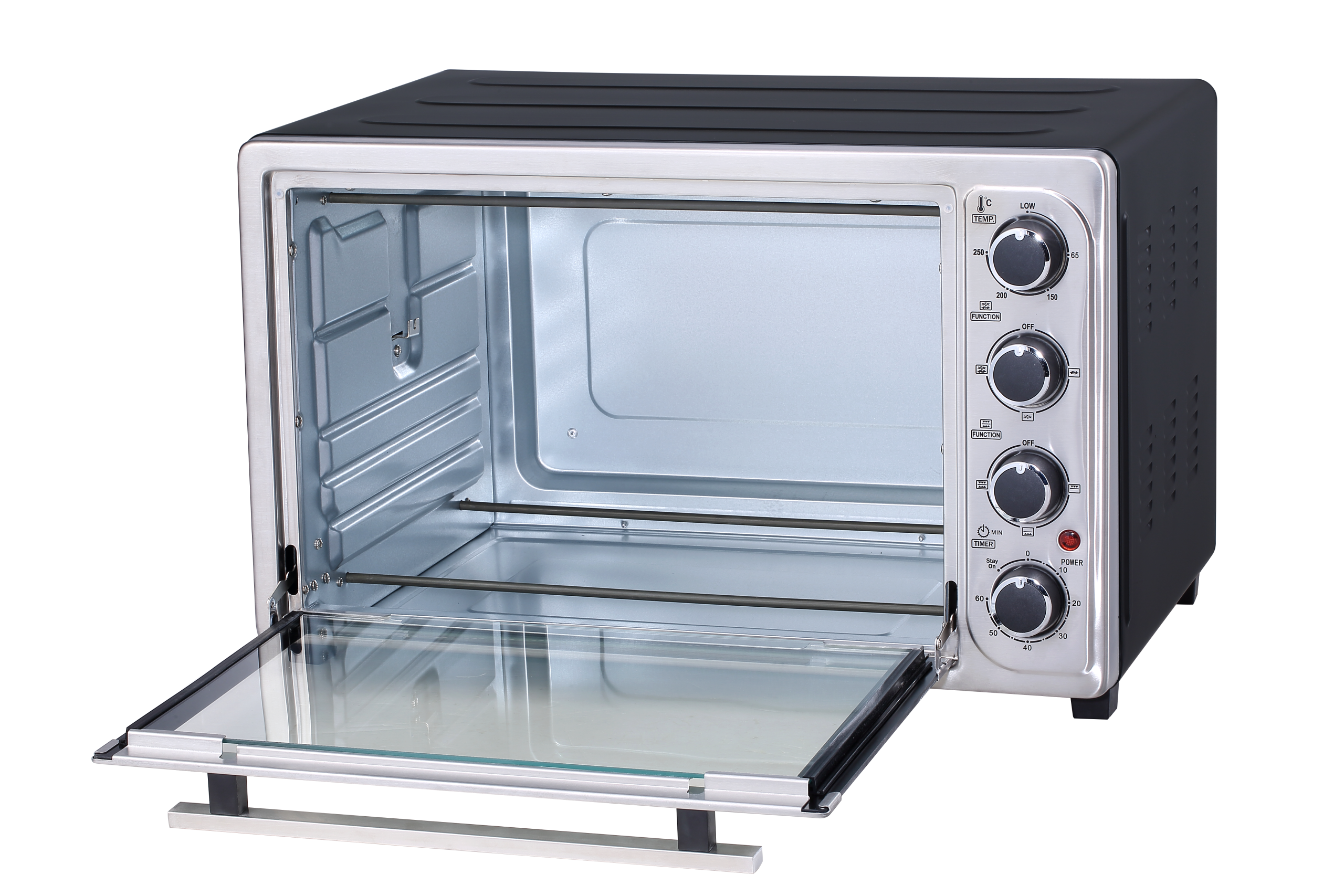 IDO Double Glass Toaster Oven 50 Liters, Silver - TO50DG-SV IDO Double Glass Toaster Oven 50 Liters, Silver - TO50DG-SV