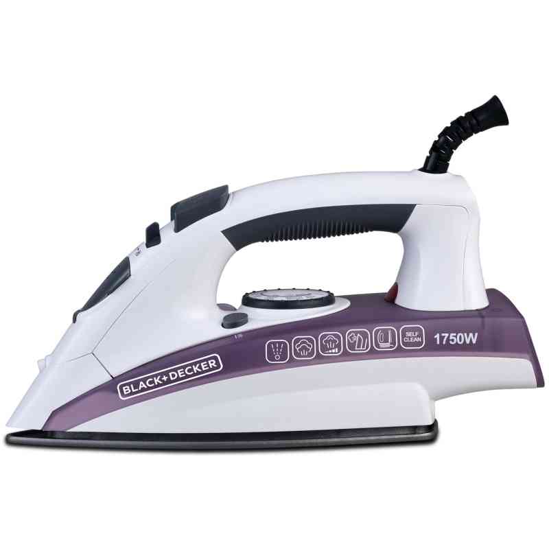 Black+Decker Ceramic Steam Iron 1750W Purple – X1750