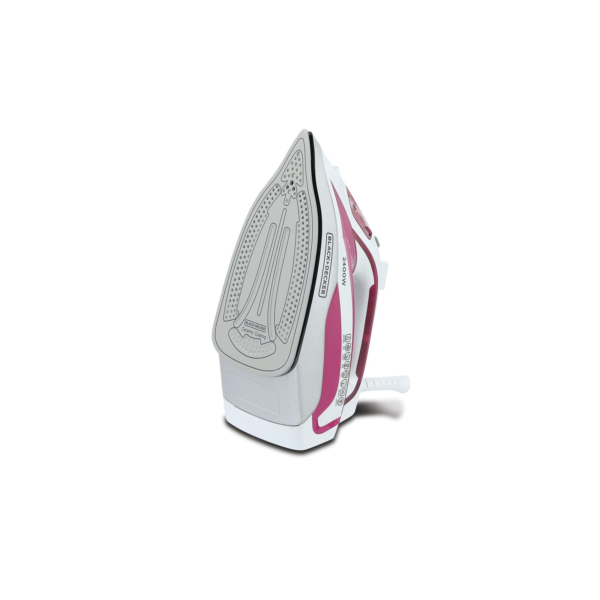 Black+Decker Ceramic Steam Iron 2400W Pink – X2400 Black+Decker Ceramic Steam Iron 2400W Pink – X2400